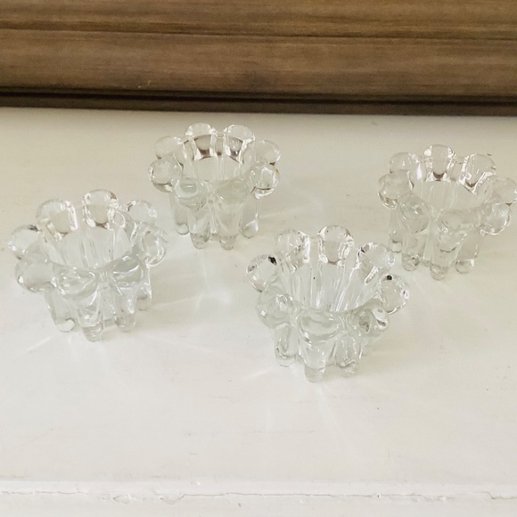 2 Sets Vintage Crystal Candle Holders Robert Alan Candle Company Original Boxes - Picture 2 of 12